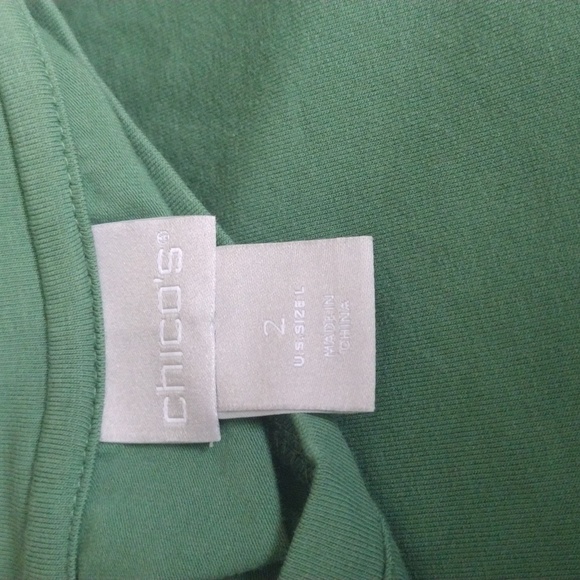 Chico's green blouse with wide sleeves in size 2 (us size L) - Picture 6 of 7